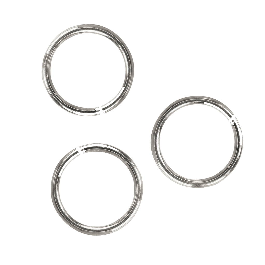 Jump Rings, Silver, Alloy, Round, 14mm, 18 Gauge, Sold Per pkg of 38