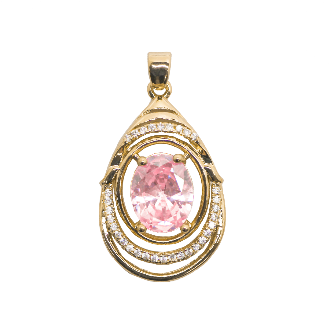 Glass Crystal Pendant, Rhinestone Drop, Gold, Alloy, 26mm x 16.5mm x 6mm, Sold Per pkg of 1, Available in Multiple Colours