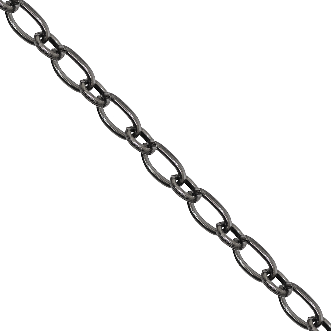 Chains, Cable Chain, Gunmetal, Alloy, 6.5mm x 3mm x 2mm loop - Sold per Spool (25 meters per spool)