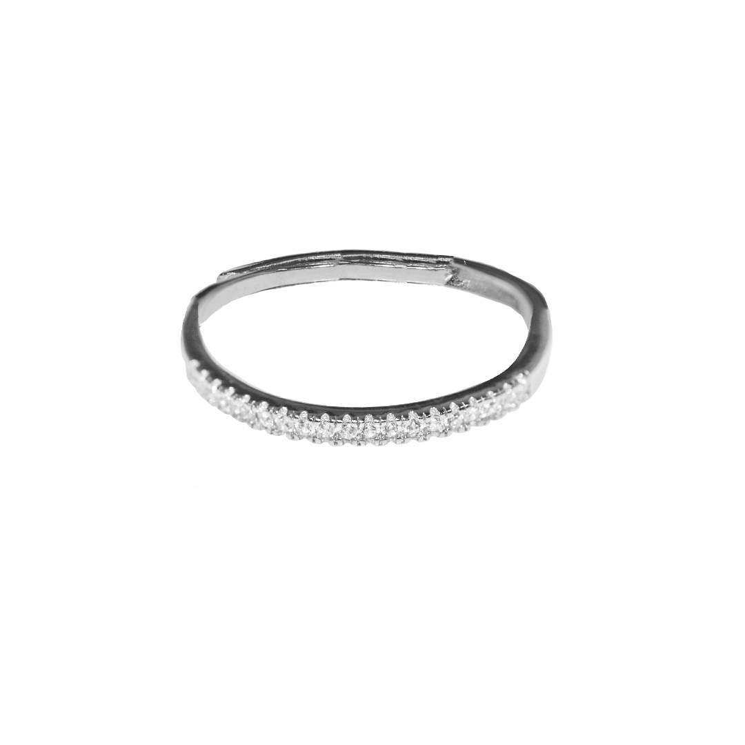 Adjustable Ring, Cubic Zirconia, 925 Sterling Silver, Available in Multiple Styles, 1 pc