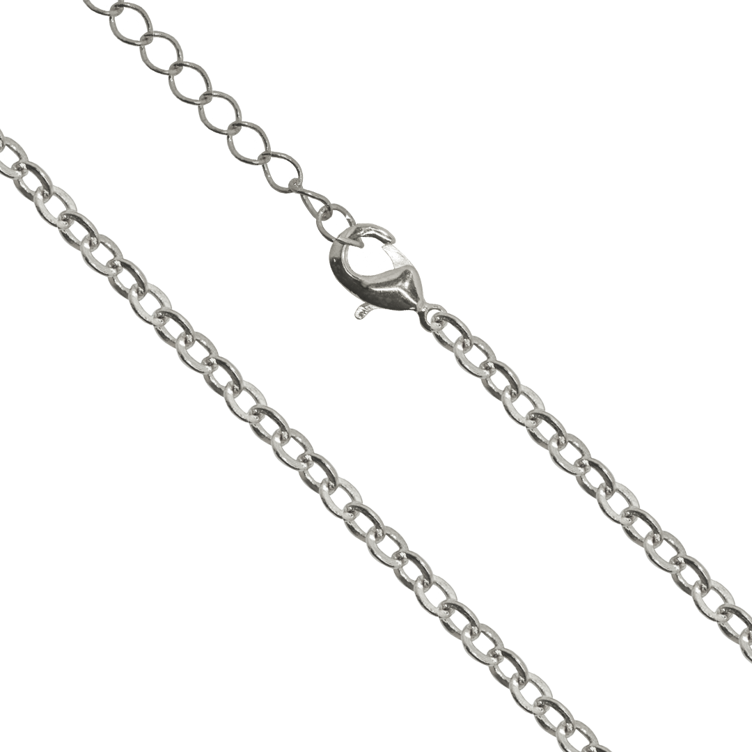 Chains, Flat Cable, Alloy, 22 inches, Sold Per pkg of 12, Available in 3 Colours
