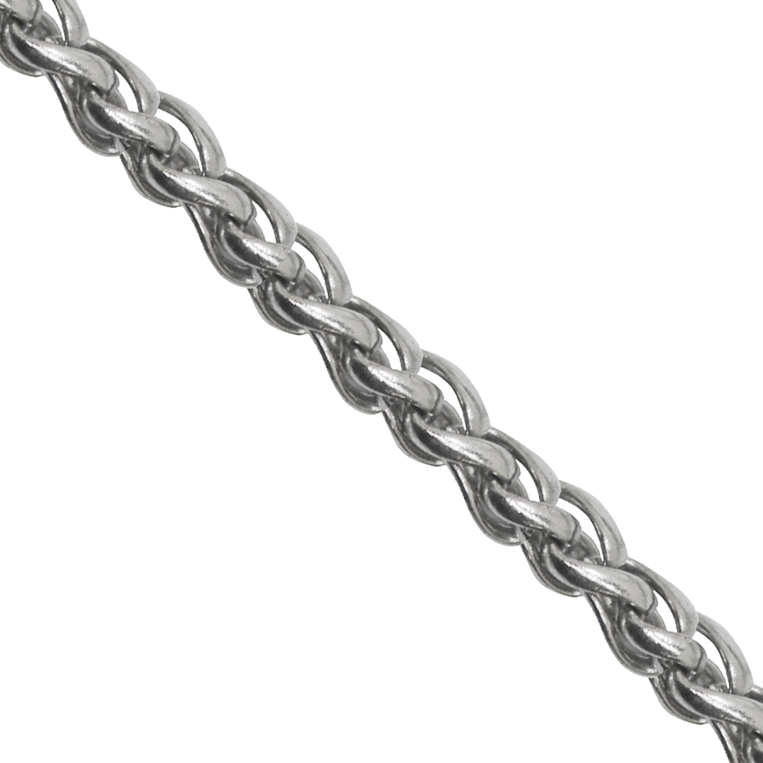 Chains, Stainless Steel, Wheat Link Chain, 3.5mm, Sold per Meter