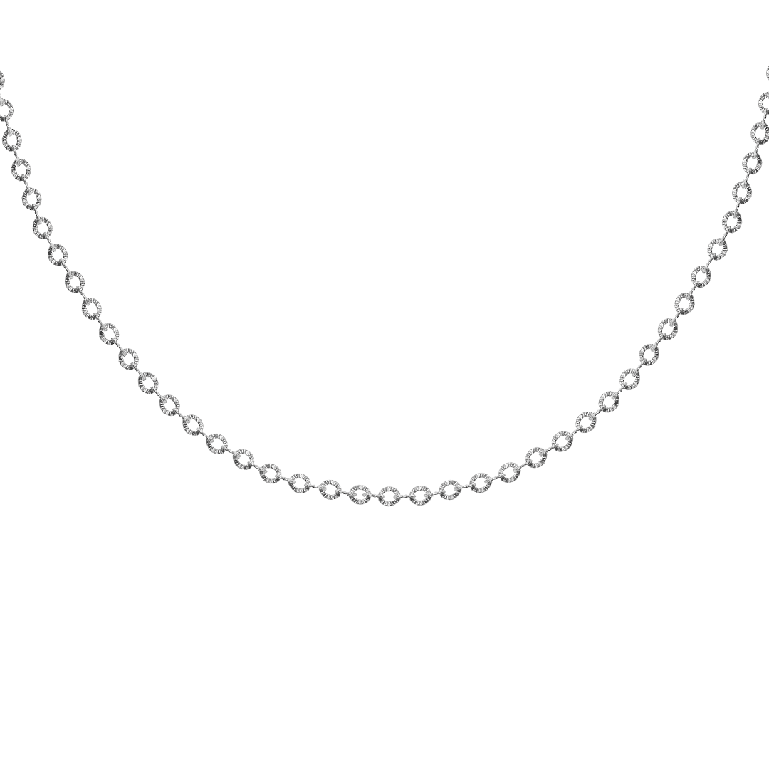 Chain, Diamond Cut Cable Chain, 925 Sterling Silver, 15" + 2" Extension - 1pc