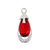 Glass Crystal Pendant, Teardrop, Silver, Alloy, 29.5mm x 12mm x 6.5mm, Sold Per pkg of 5, Available in Multiple Colours