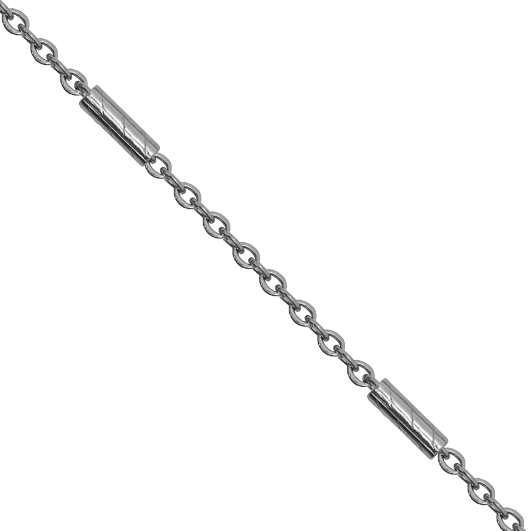 Chains, Stainless Steel, Tube Bead Cable Chain, 8.5mm x 2.5mm, Sold per Meter