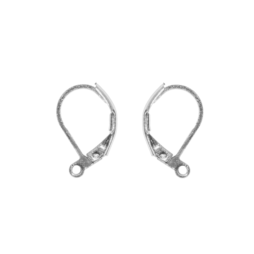 Earrings, Leverback, Silver, Alloy, 13mm x 10mm, Sold Per pkg of 8 pairs