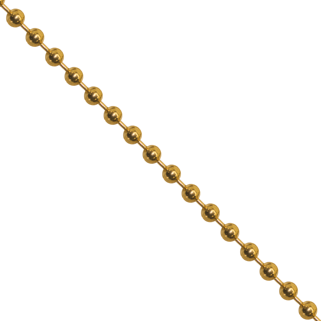 Chains, Ball Bead Chain, Stainless Steel, 2mm, Sold per Meter, Available in Multiple Colours