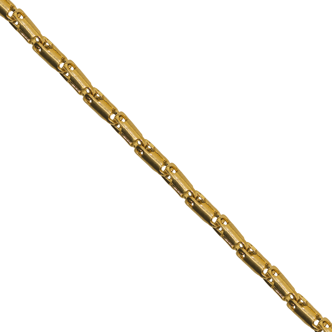 Chains, Tube, Gold Stainless Steel, 2.5mm, Sold per Meter