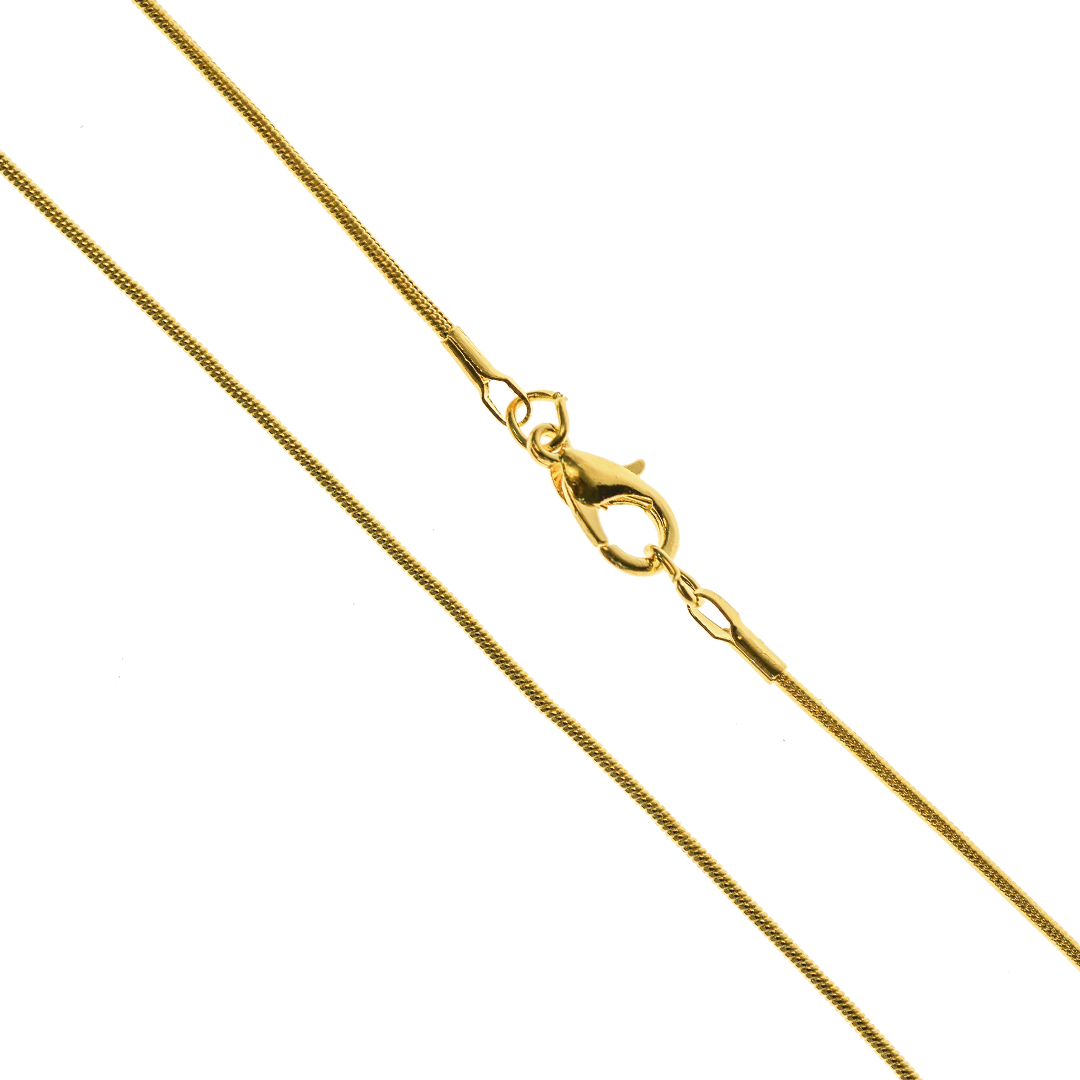 Chains, Snake Chain, Stainless Steel, Gold or Silver, Sold per Pkg of 1 - Available In Multiple Sizes