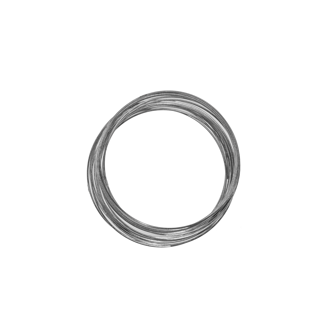 Memory Wire, Silver, Alloy, 1.8 inches, 22 Gauge - 20 Coils per Bundle