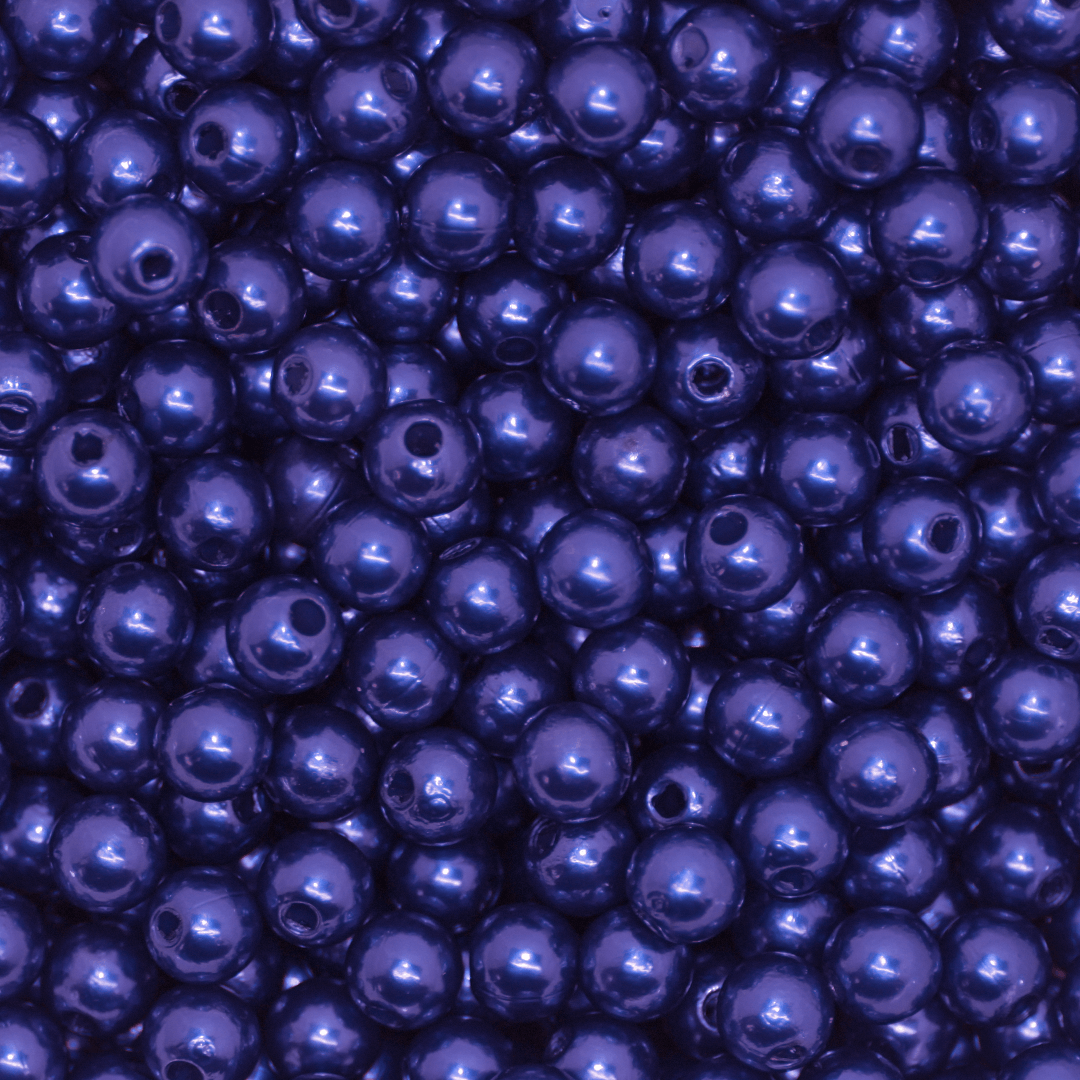 Plastic Pearl Bead Bulk Bag - Pearl Beads - Available in Multiple Colours & Sizes - 1 Bulk Bag