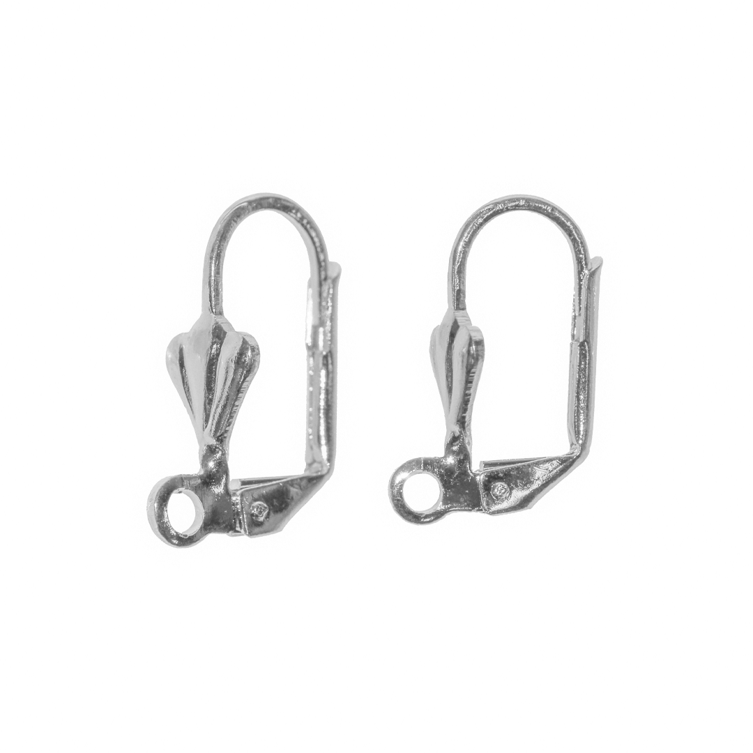 Earrings, Flower Cap Leverback, Alloy, 15mm x 8.5mm, Sold Per pkg of 3 pairs, Available in 2 Colours