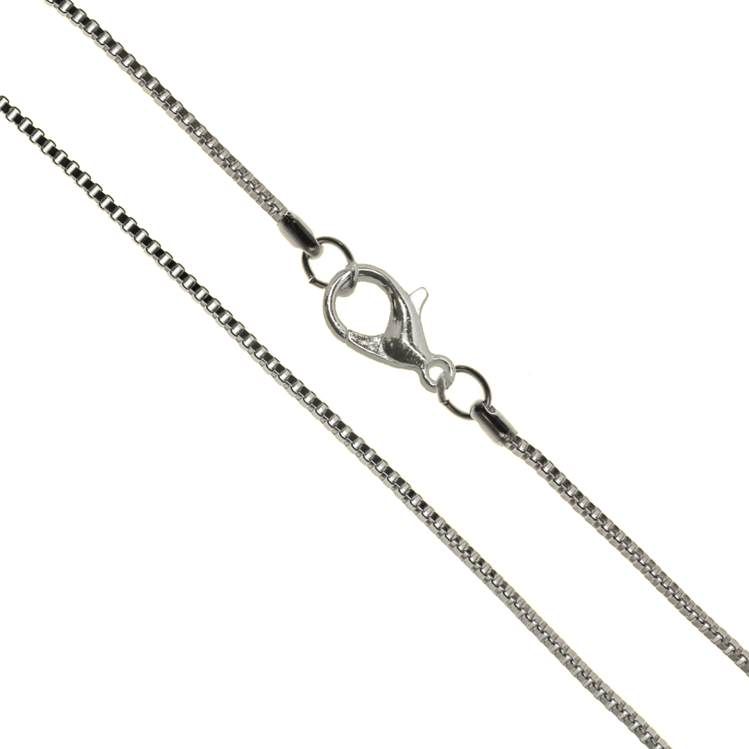 Chains, Box Chain, Stainless Steel, Gold or Silver, 18 inches x 1.3mm, Sold per Pkg of 1