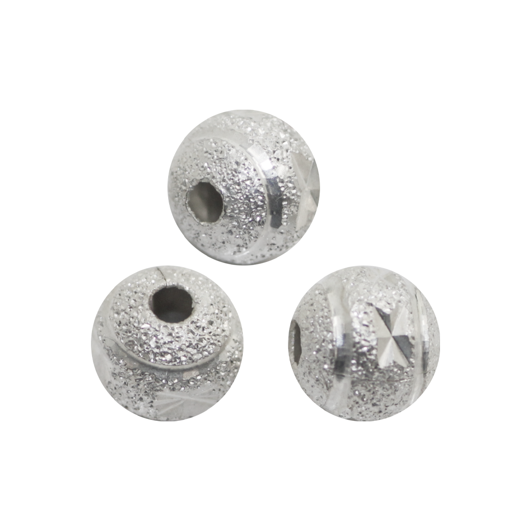 Spacer, Round, Alloy, Bright Silver, 6mm, Sold Per pkg of 10