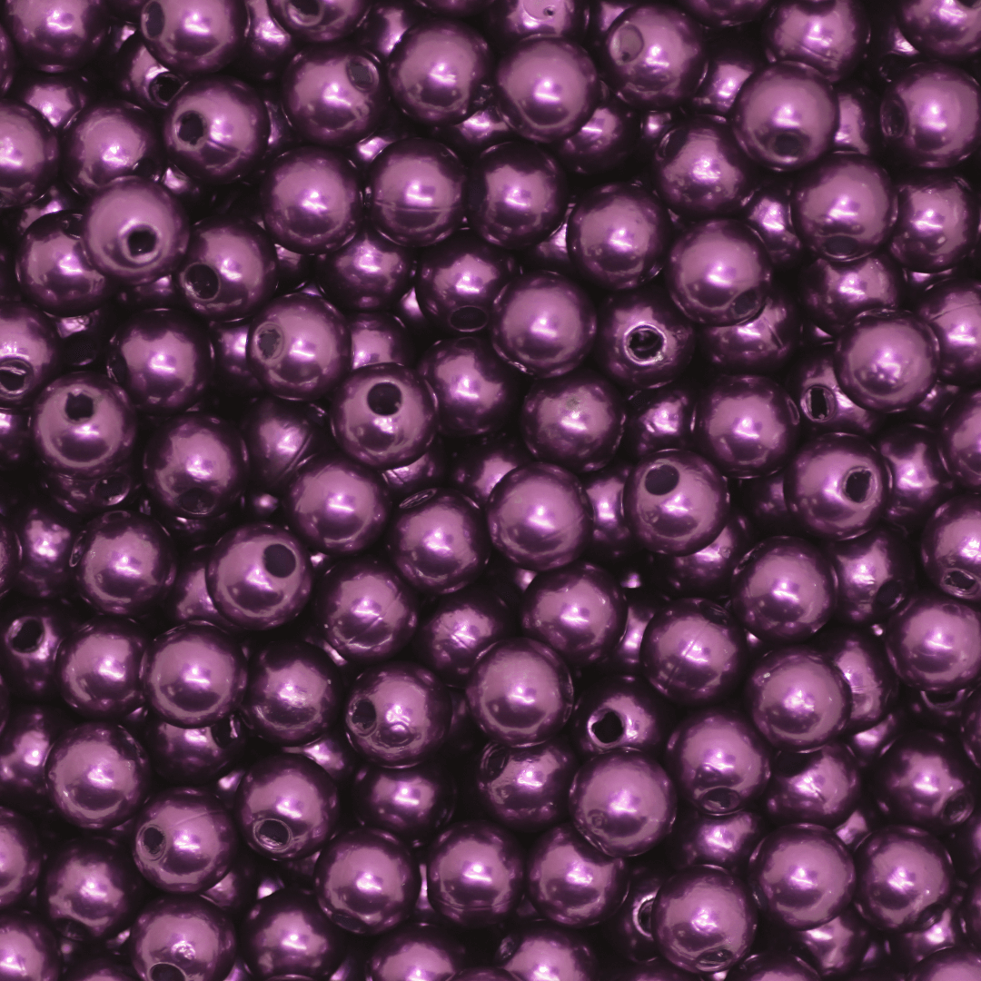 Plastic Pearl Bead Bulk Bag - Pearl Beads - Available in Multiple Colours & Sizes - 1 Bulk Bag