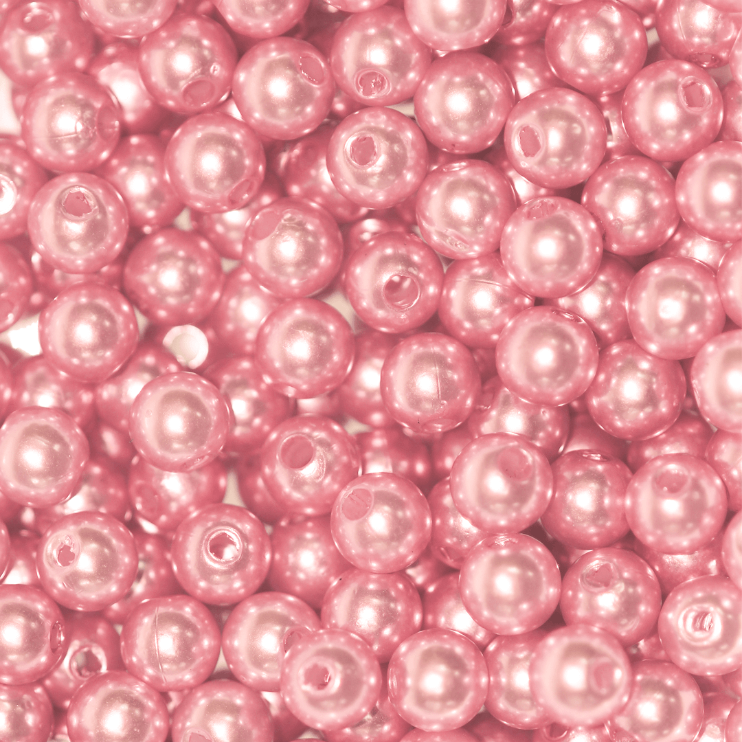 Plastic Pearl Bead Bulk Bag - Pearl Beads - Available in Multiple Colours & Sizes - 1 Bulk Bag