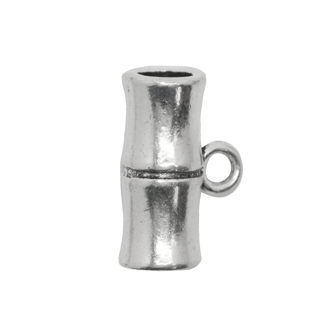 Spacers, Scroll Charm Holder, Alloy, Silver, 15mm x 10mm, Sold Per pkg of 12