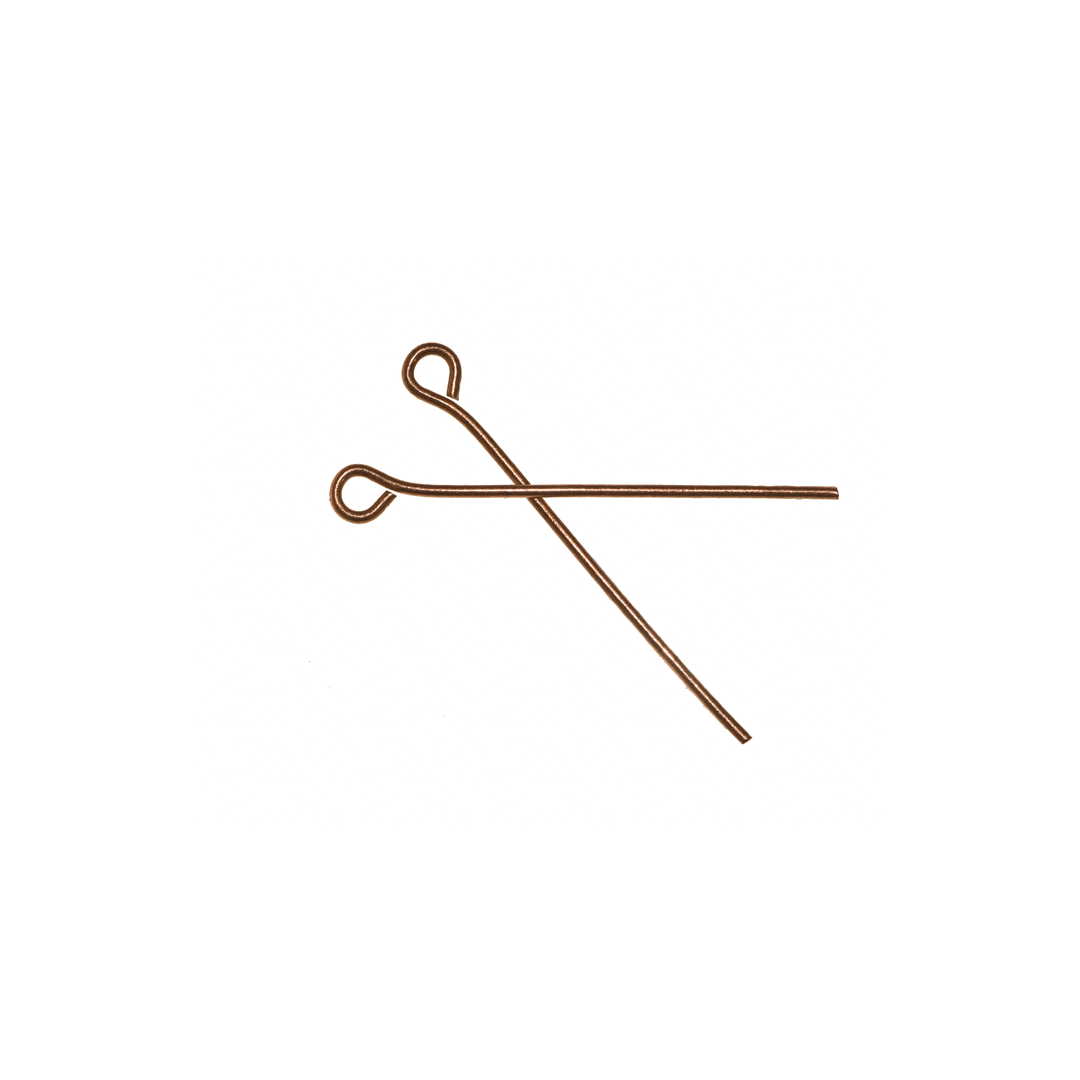 Eye Pins, Copper Alloy, 0.78 inches, 21 Gauge, Sold Per pkg of Approx 260