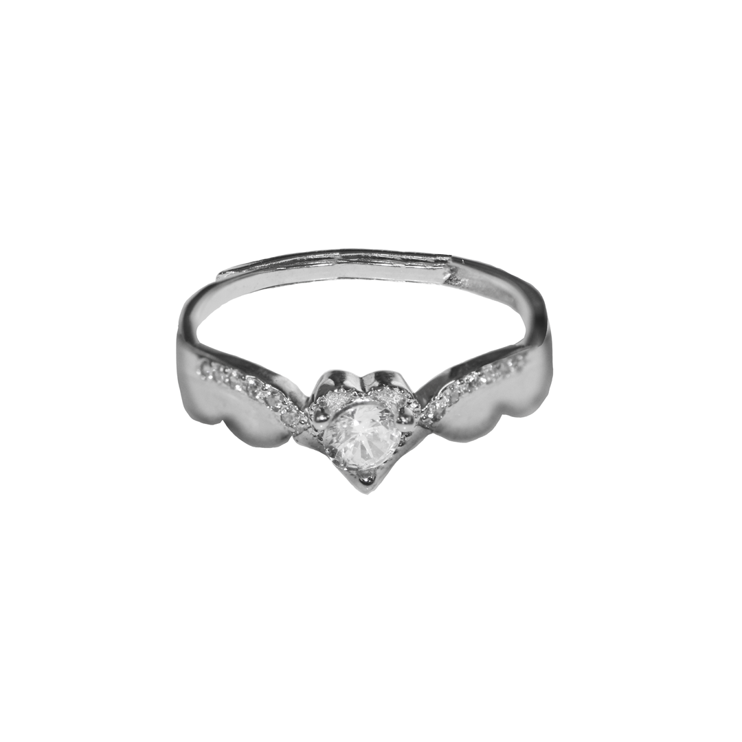 Adjustable Ring, Cubic Zirconia, 925 Sterling Silver, Available in Multiple Styles, 1 pc