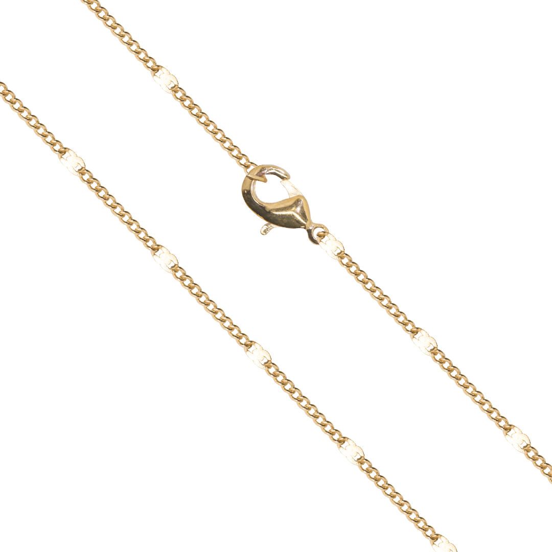 Chains, Curb Chain with Hammered Loop, 16 inches, Alloy, Sold Per pkg of 12, Available in Multiple Colours