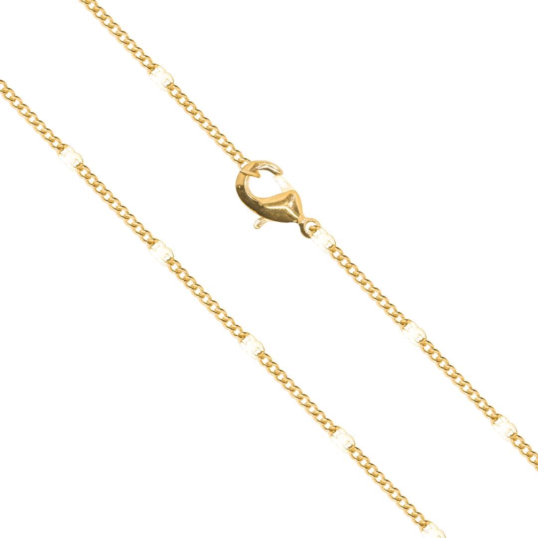 Chains, Curb Chain with Hammered Loop, 16 inches, Alloy, Sold Per pkg of 12, Available in Multiple Colours