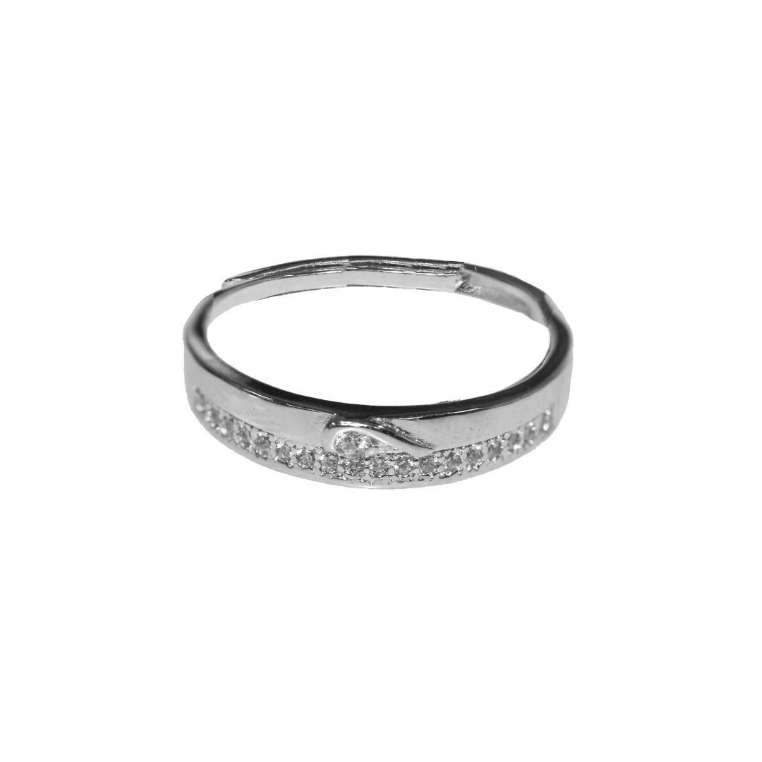 Adjustable Ring, Cubic Zirconia, 925 Sterling Silver, Available in Multiple Styles, 1 pc