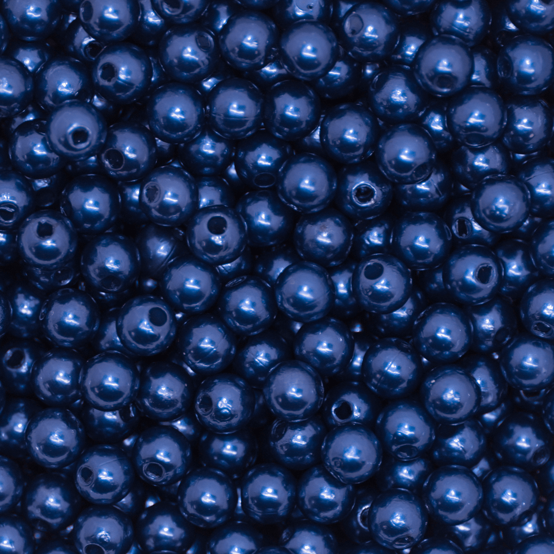 Plastic Pearl Bead Bulk Bag - Pearl Beads - Available in Multiple Colours & Sizes - 1 Bulk Bag