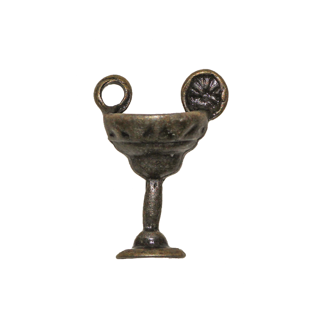 Charms, Lemonade, Antique Brass, Alloy, 19mm x 14mm, Sold Per pkg of 6