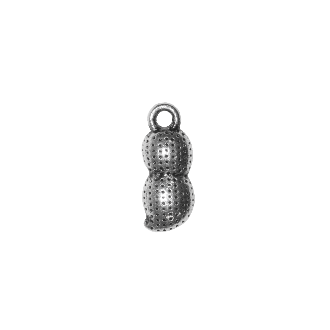 Charms, Peas, Silver, Alloy, 14mm x 5.5mm x 4mm, Sold Per pkg of 12