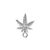 Charms, Cannabis Leaf, Alloy, 15mm x 11.5mm x 2mm, Sold Per pkg of 15, Available in Multiple Colours
