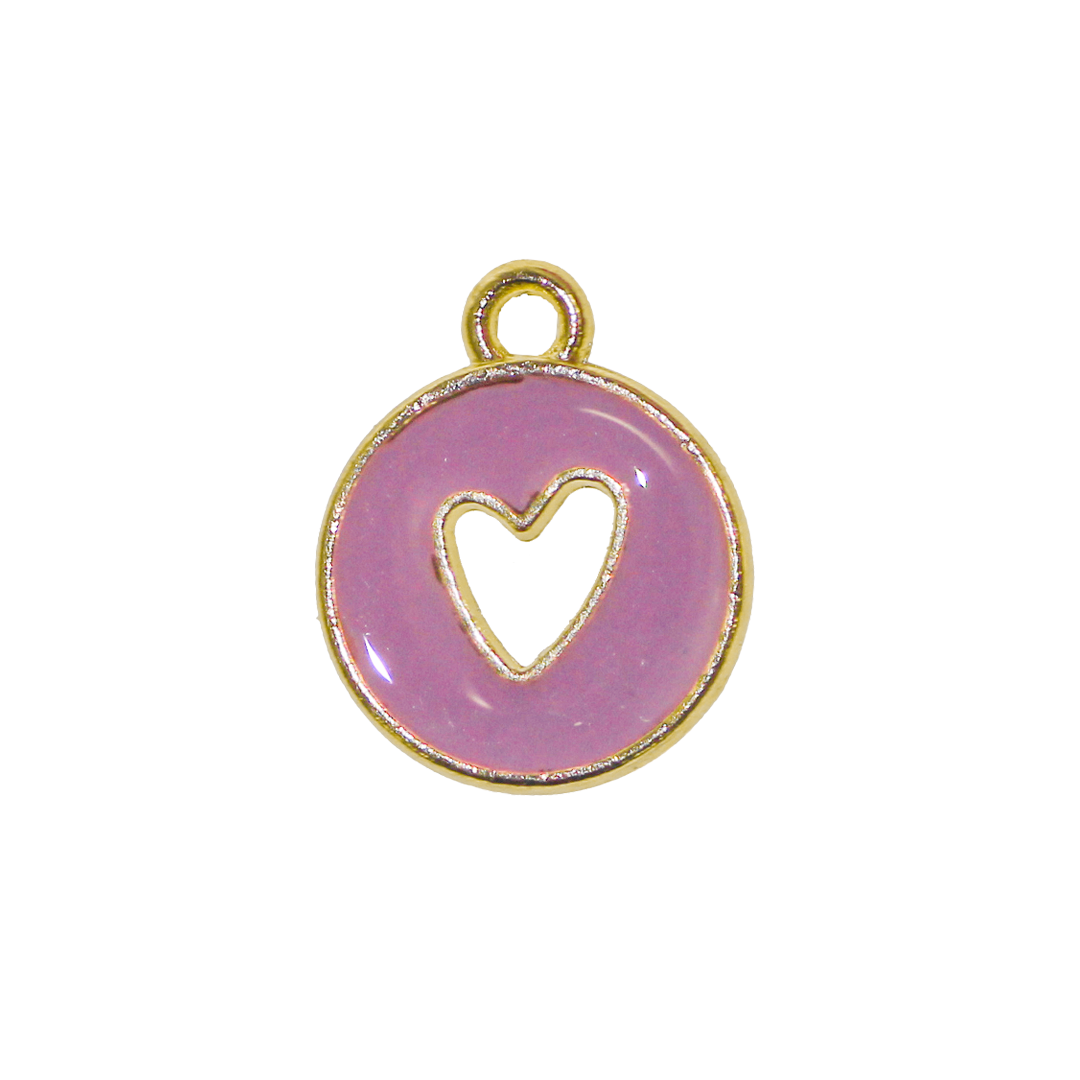 Charm, Heart, Enameled, 14.5mm x 11.5mm x 2mm, Sold Per pkg of 12, Available in Multiple colors