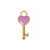 Charm, Heart Key, Enameled, Mixed Colours, 16mm x 7mm x 2.5mm, Sold Per pkg of 10