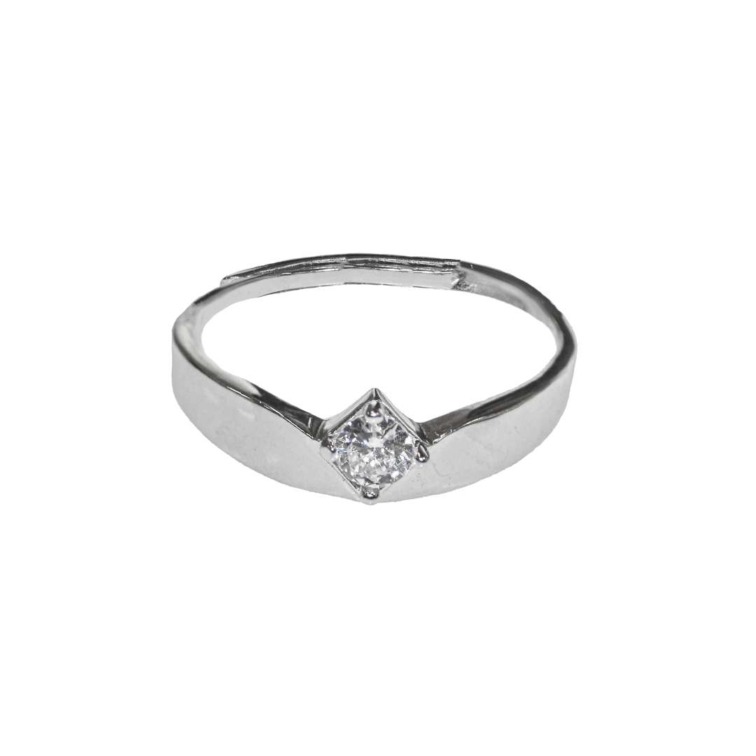 Adjustable Ring, Cubic Zirconia, 925 Sterling Silver, Available in Multiple Styles, 1 pc