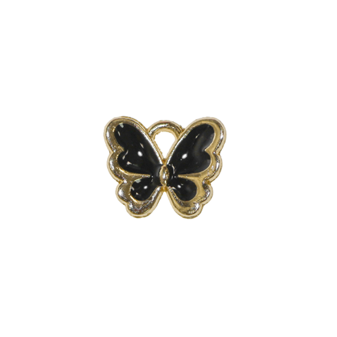 Charm, Butterfly, Enameled, 11mm x 13mm x 1.2mm, Sold Per pkg of 12, Available in Multiple colors