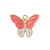 Charm, Butterfly, Enameled, Gold, Alloy, 15mm x 20mm x 3mm, Sold Per pkg of 6, Available in Multiple Colours