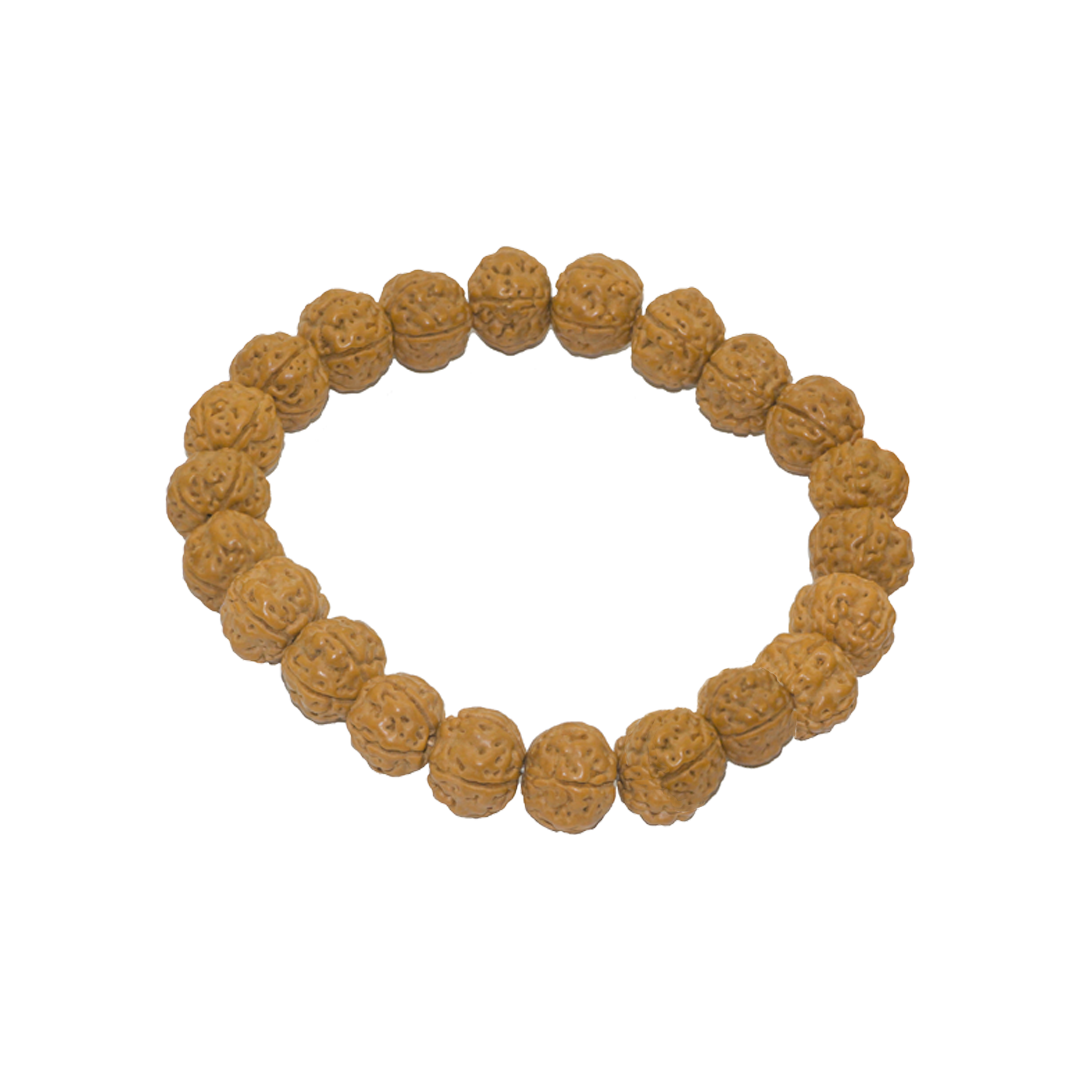 Bracelet - Wooden Rudraksha Bead Bracelet - Approx 11mm