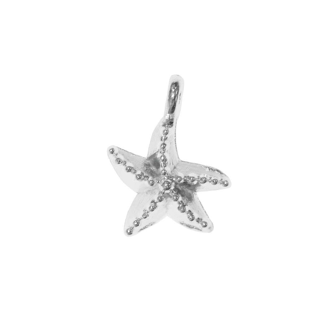 Charm, Starfish, Alloy, 12mm x 9.5mm x 2mm, Sold Per pkg of 30, Available in Multiple Colours