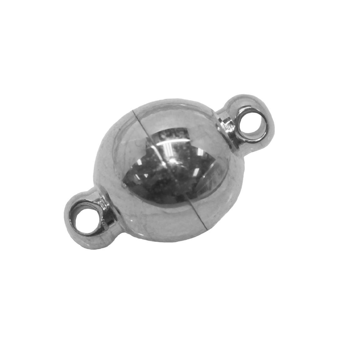 Clasp, Magnetic, Silver, Stainless Steel, 8mm , Sold Per pkg of 1