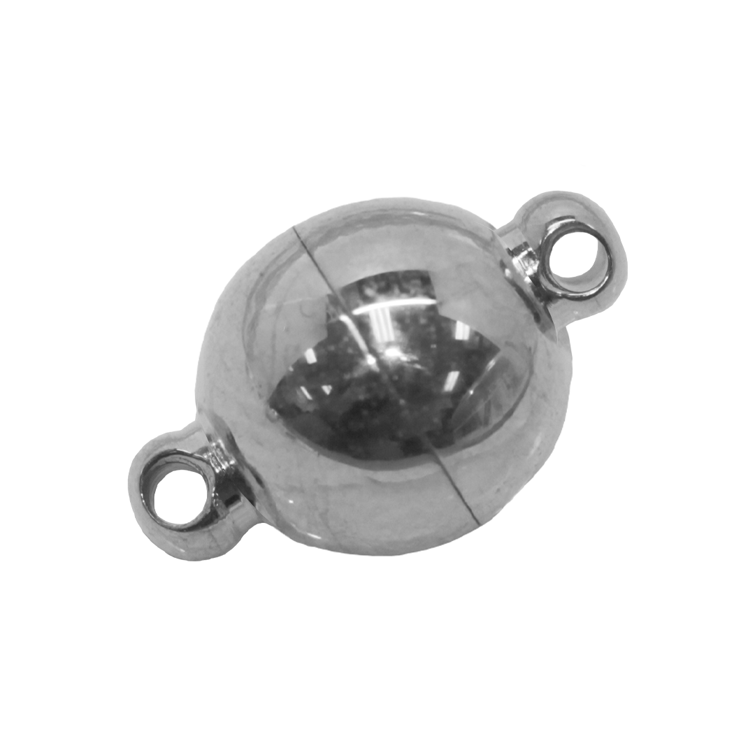Clasp, Magnetic, Silver, Stainless Steel, 10mm , Sold Per pkg of 1