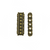 Connector, 5 Loops Roller Chain, Brass, Alloy, 23mm x 7mm x 4.5mm, Sold Per pkg of 8