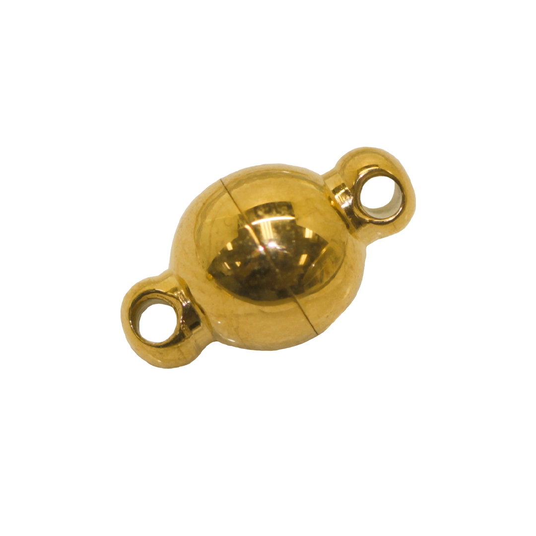 Clasp, Magnetic, Gold, Stainless Steel, 6mm , Sold Per pkg of 1