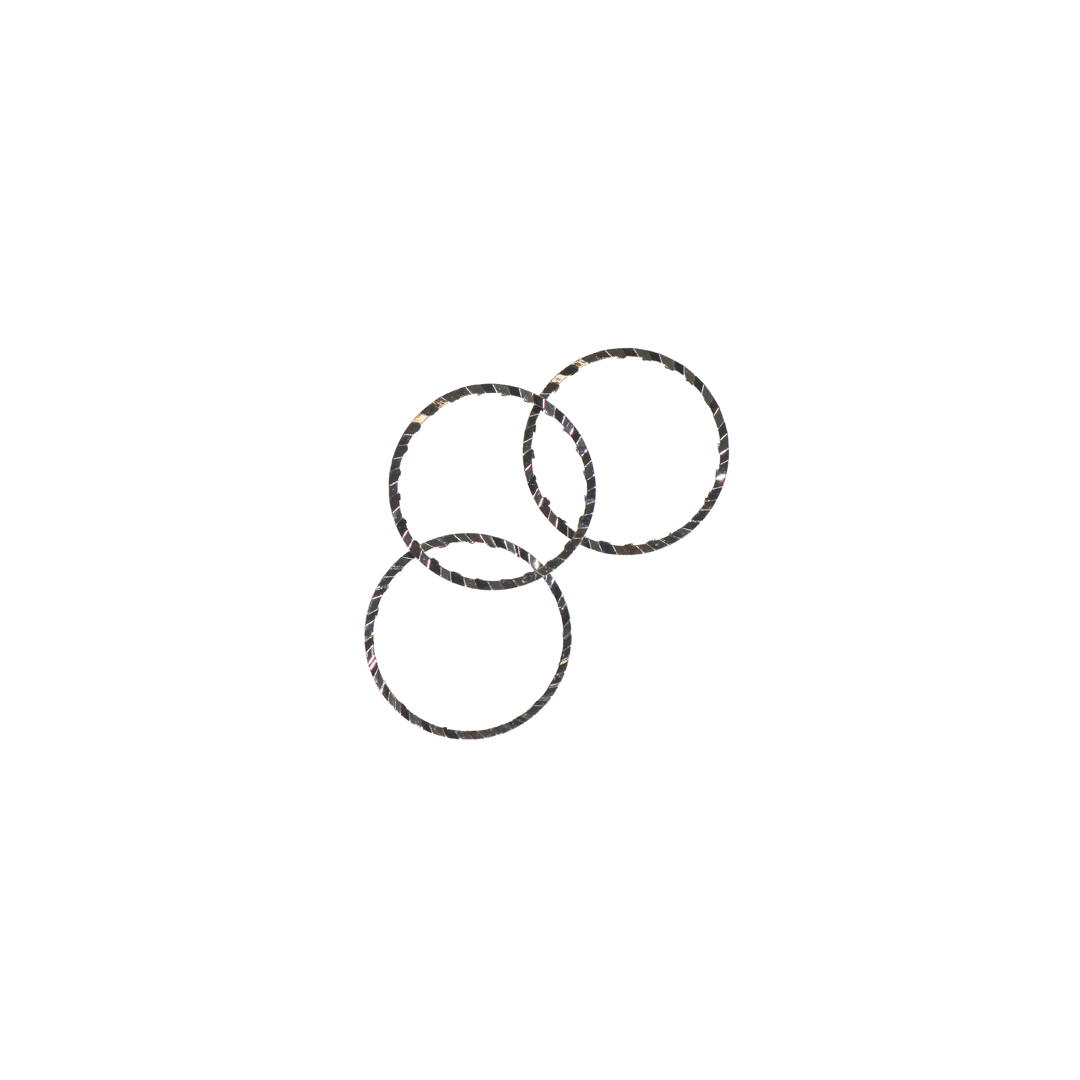 Connector, 1 Sided Twisted Circle, Alloy, Antique Silver, 12mm x 12mm, Sold Per pkg of 16