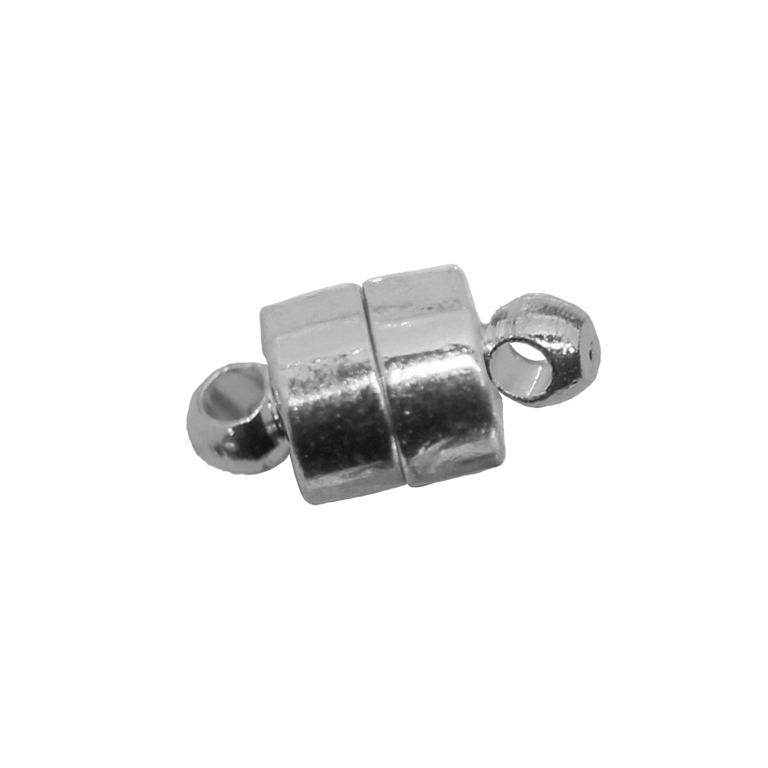 Clasp, Magnetic, Silver, Alloy, 12mm x 6mm, Sold Per pkg of 6