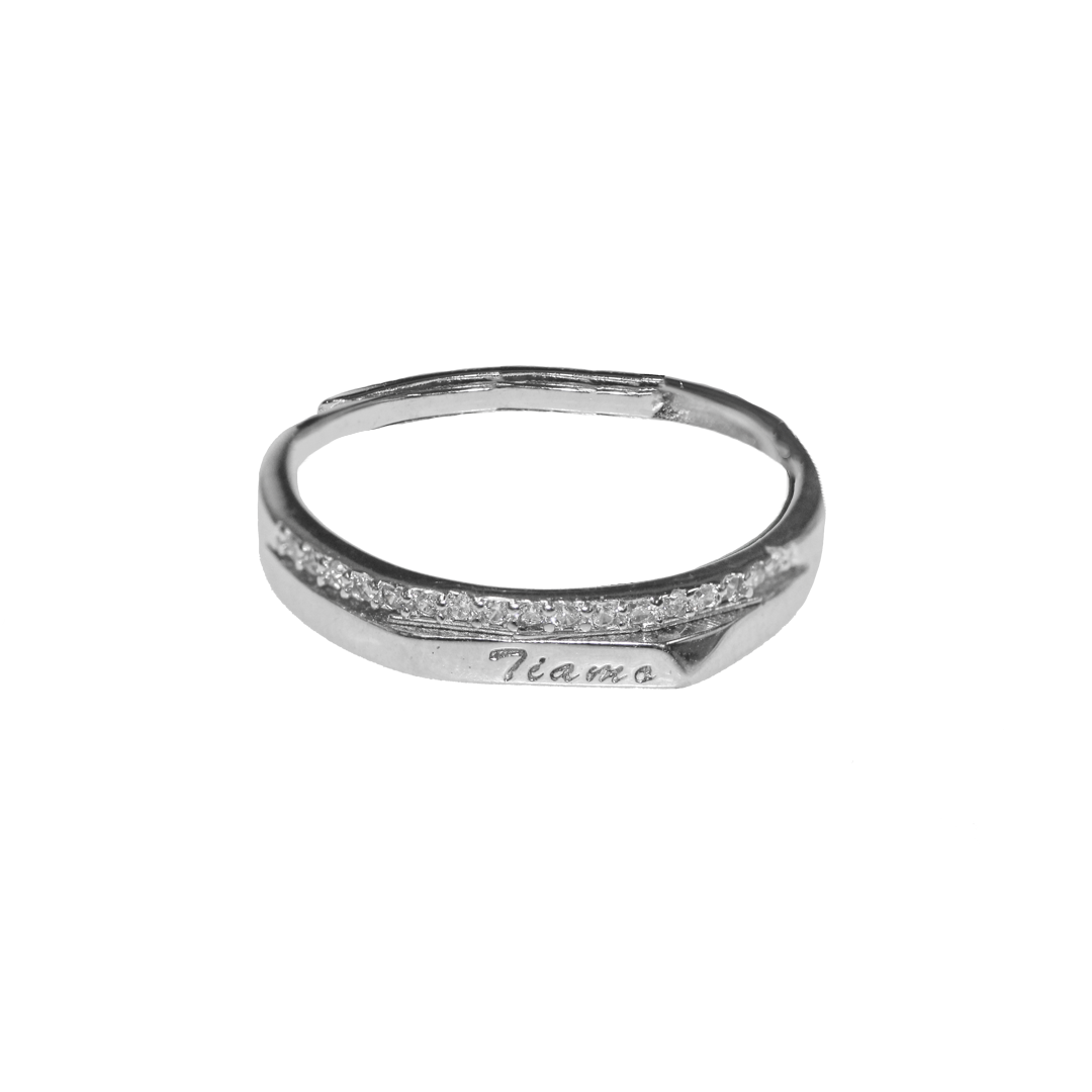 Adjustable Ring, Cubic Zirconia, 925 Sterling Silver, Available in Multiple Styles, 1 pc