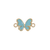 Connector, Butterfly, Enameled, Assorted, Gold, Alloy, 10mm x 17mm x 2.5mm, Sold Per pkg of 1