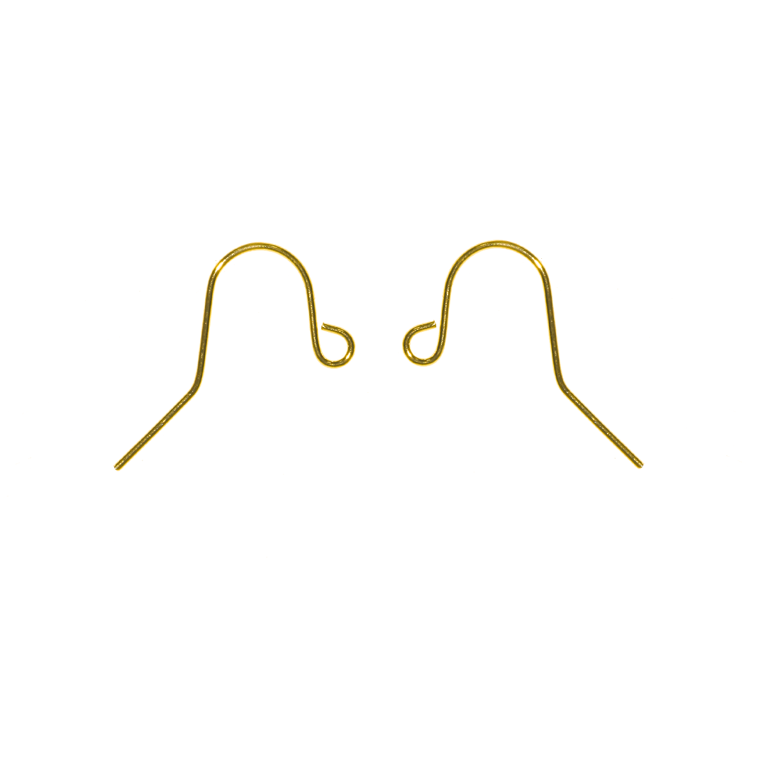 Earrings, Simple Shepherd Hook, Gold, Alloy, 11.5mm x 9mm, Sold Per pkg of 30 pairs