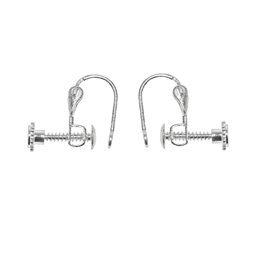 Earrings, Screw Clip On Earrings, Alloy, 15mm x 13mm, Sold per pkg of 3 pairs, Available in Multiple Colours