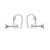 Earrings, Screw Clip On Earrings, Alloy, 15mm x 13mm, Sold per pkg of 3 pairs, Available in Multiple Colours