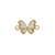 Connector, Butterfly, Enameled, Assorted, Gold, Alloy, 10mm x 17mm x 2.5mm, Sold Per pkg of 1