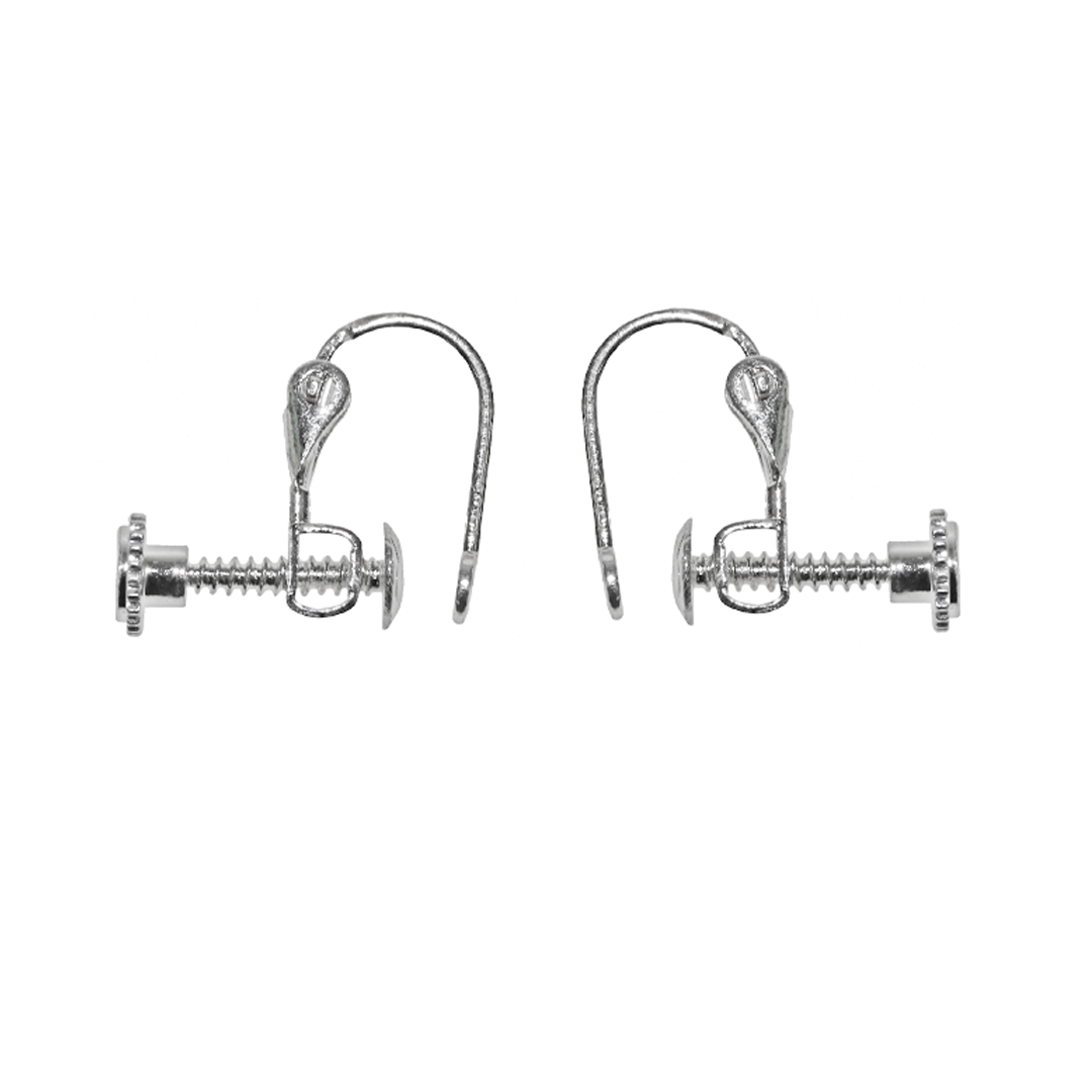 Earrings, Screw Clip On Earrings, Alloy, 15mm x 13mm, Sold per pkg of 3 pairs, Available in Multiple Colours